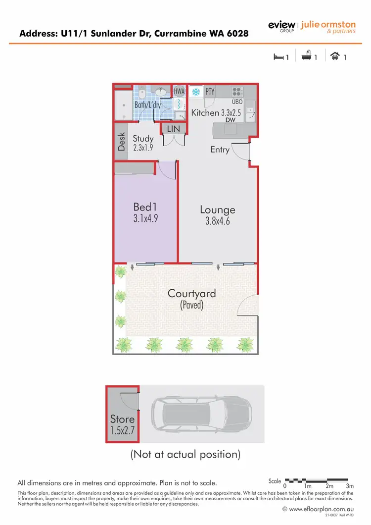 Floorplan of Homely unit listing, 11/1 Sunlander Drive, Currambine WA 6028