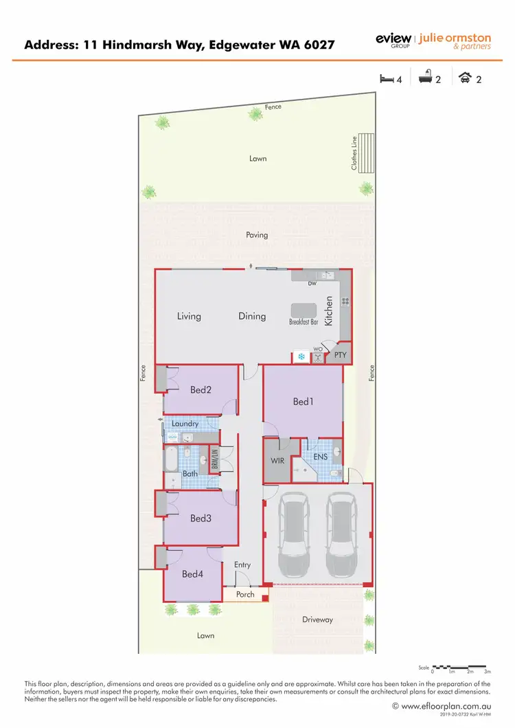 Floorplan of Homely house listing, 11 Hindmarsh Way, Edgewater WA 6027