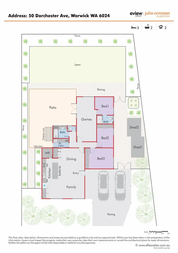 Floorplan of Homely house listing, 50 Dorchester Avenue, Warwick WA 6024