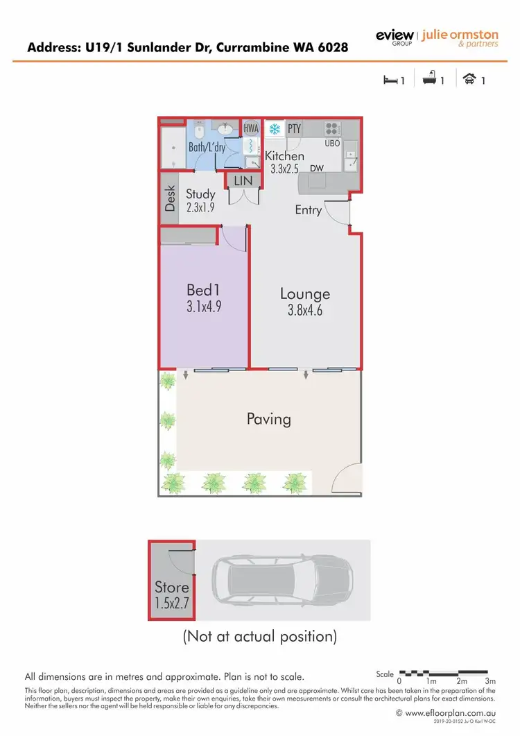 Floorplan of Homely unit listing, 19/1 Sunlander Drive, Currambine WA 6028