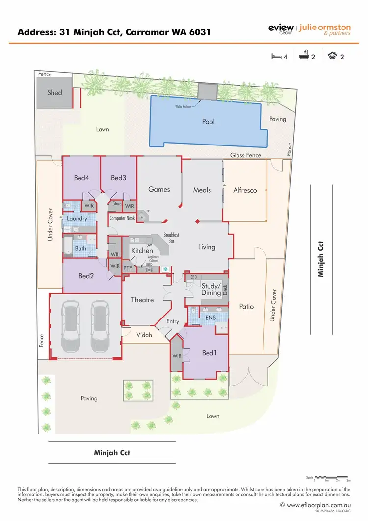 Floorplan of Homely house listing, 31 Minjah Circuit, Carramar WA 6031