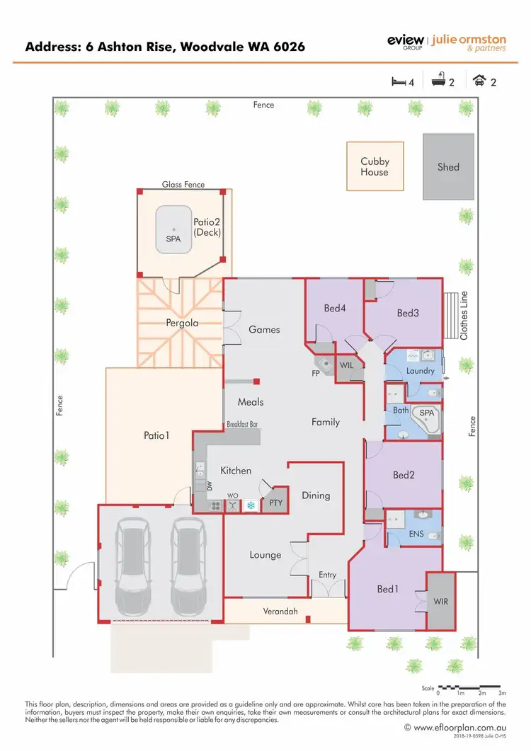 Floorplan of Homely house listing, 6 Ashton Rise, Woodvale WA 6026