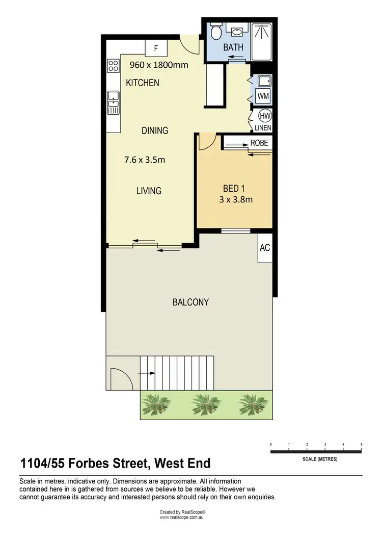 Floorplan of Homely apartment listing, 1104/55 Forbes Street, West End QLD 4101