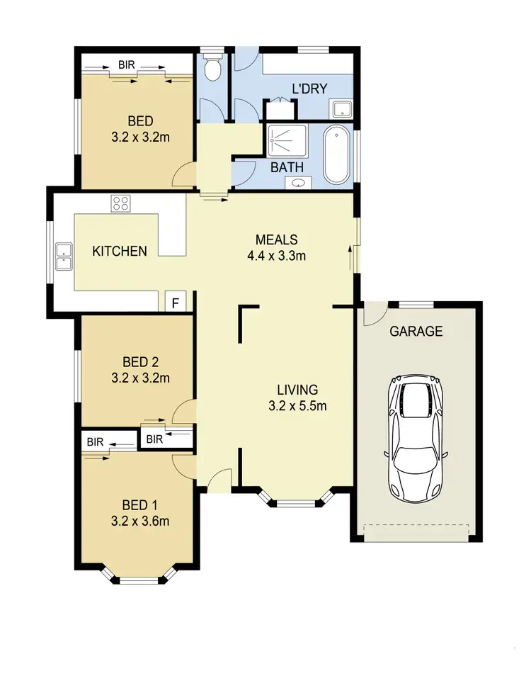 Floorplan of Homely unit listing, 2/65 Goodwood Drive, Keilor Downs VIC 3038