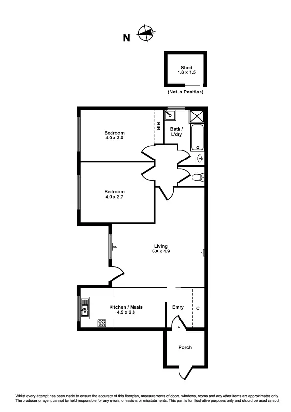 Floorplan of Homely unit listing, 5/83 Railway Street North, Altona VIC 3018