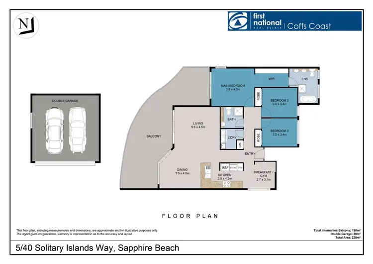 Floorplan of Homely apartment listing, 5/40 Solitary Islands Way, Sapphire Beach NSW 2450