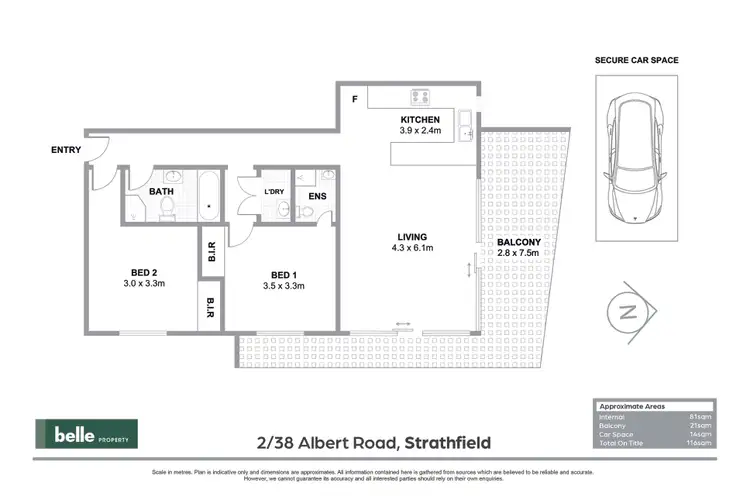 Floorplan of Homely apartment listing, 2/38-40 Albert Road, Strathfield NSW 2135