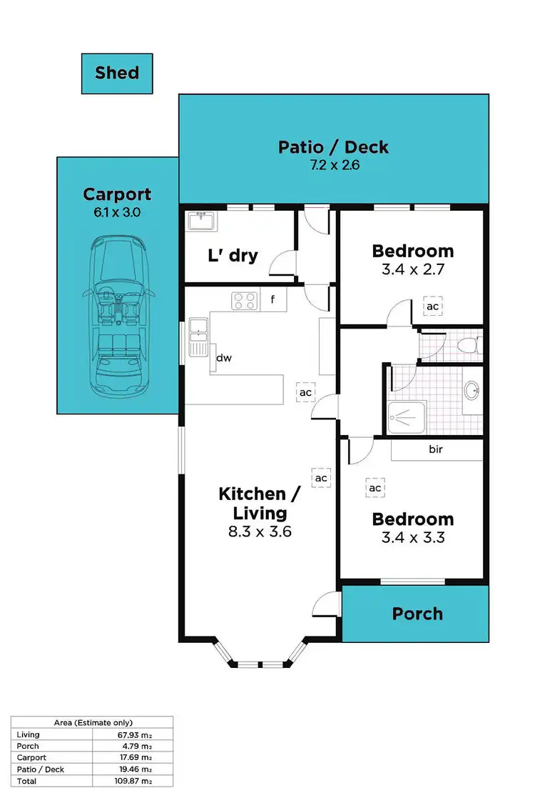 Floorplan of Homely house listing, 2/17A Riverdale Road, Myrtle Bank SA 5064