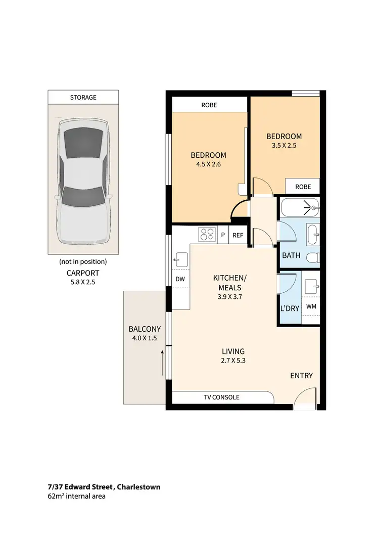 Floorplan of Homely unit listing, 7/37 Edward Street, Charlestown NSW 2290