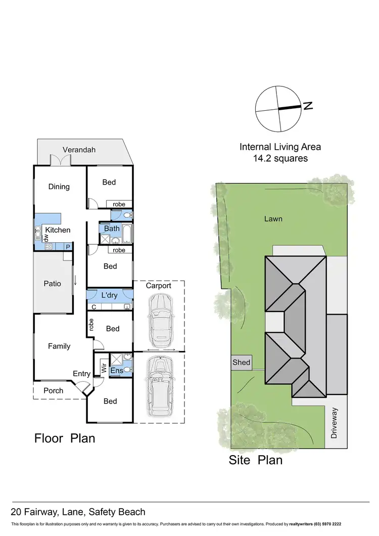 Floorplan of Homely house listing, 20 Fairway Lane, Safety Beach VIC 3936