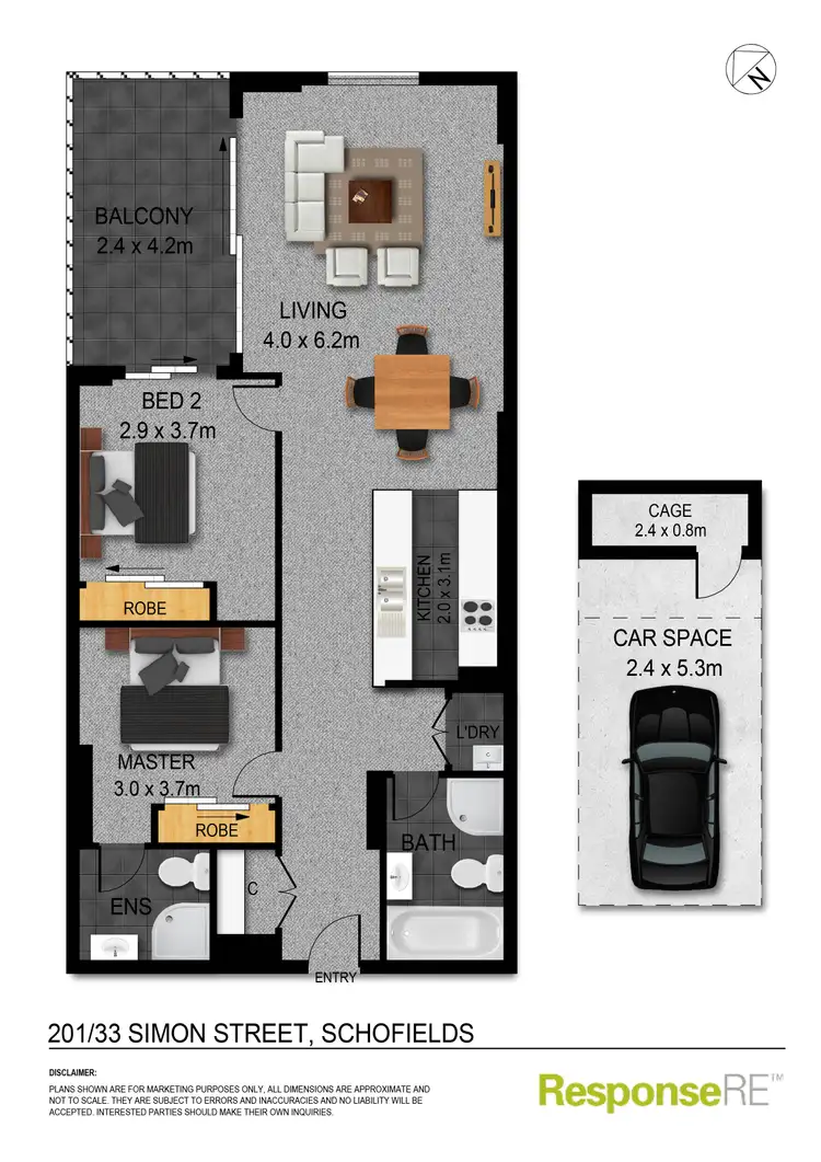 Floorplan of Homely unit listing, 201/33 Simon Street, Schofields NSW 2762