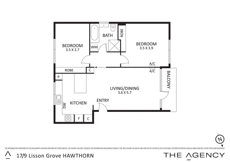Floorplan of Homely apartment listing, 17/9 Lisson Grove, Hawthorn VIC 3122