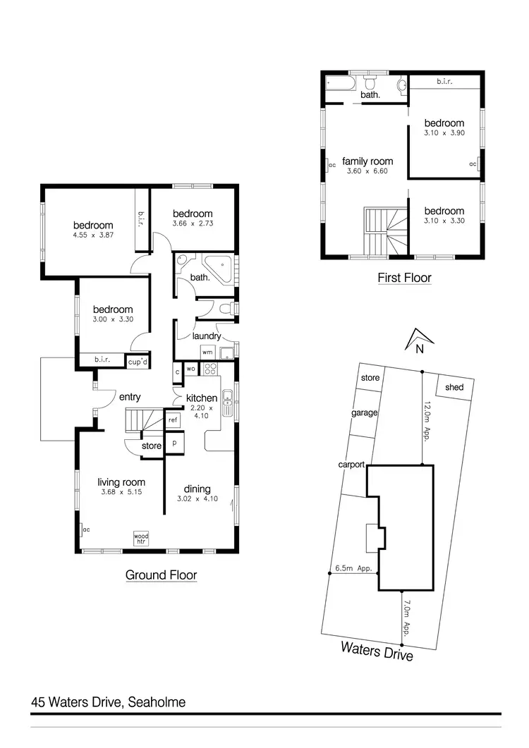 Floorplan of Homely house listing, 45 Waters Drive, Seaholme VIC 3018