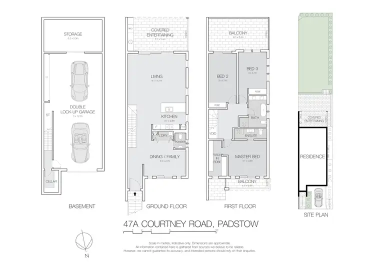 Floorplan of Homely semi-detached listing, 47A Courtney Road, Padstow NSW 2211