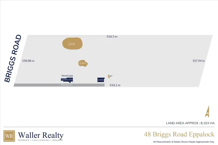 Floorplan of Homely land listing, 48 Briggs Road, Eppalock VIC 3551