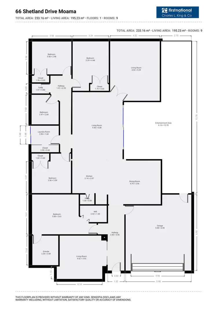 Floorplan of Homely house listing, 66 Shetland Drive, Moama NSW 2731