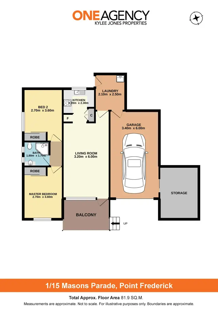 Floorplan of Homely unit listing, 1/15 Masons Parade, Point Frederick NSW 2250