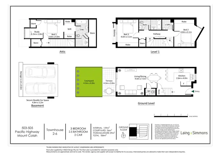 Floorplan of Homely townhouse listing, 2/503-505 Pacific Highway, Mount Colah NSW 2079