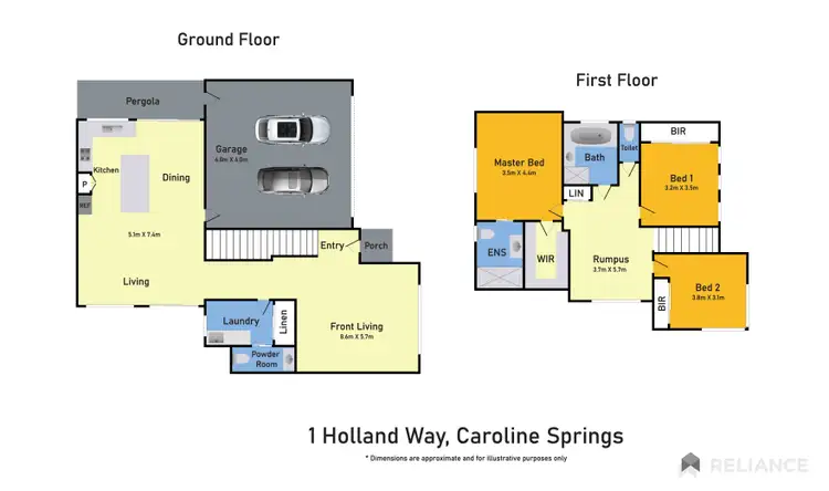 Floorplan of Homely house listing, 1 Holland Way, Caroline Springs VIC 3023