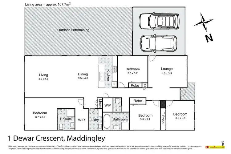 Floorplan of Homely house listing, 1 Dewar Crescent, Maddingley VIC 3340