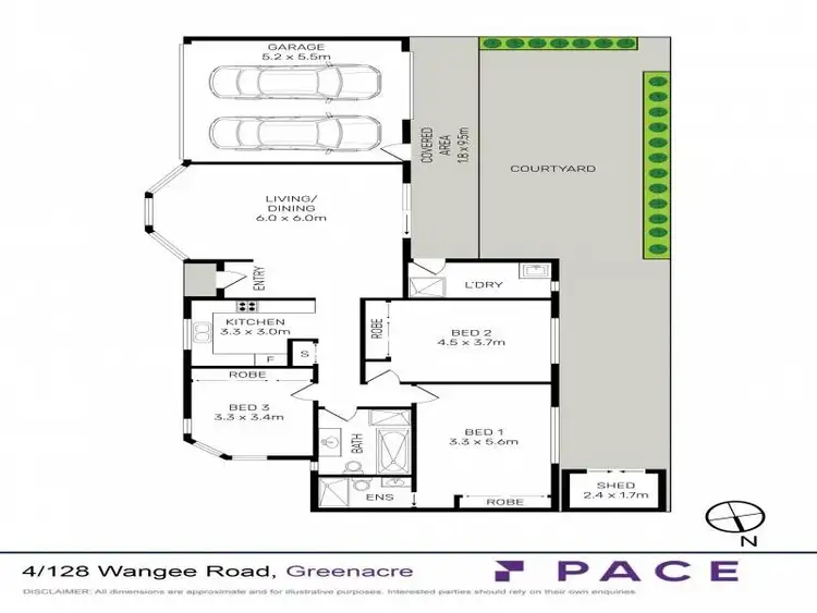 Floorplan of Homely townhouse listing, 4/128 Wangee Road, Greenacre NSW 2190