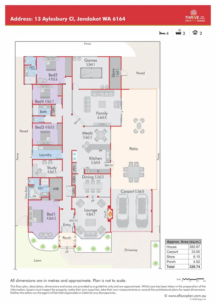 Floorplan of Homely house listing, 13 Aylesbury Close, Jandakot WA 6164