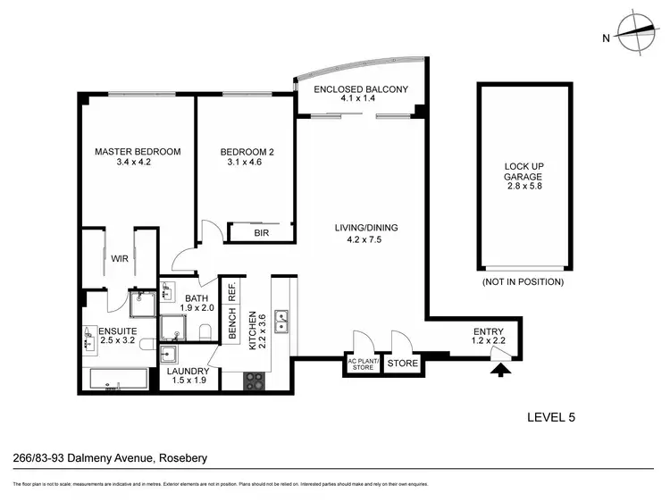 Floorplan of Homely apartment listing, 266/83-93 Dalmeny Avenue, Rosebery NSW 2018
