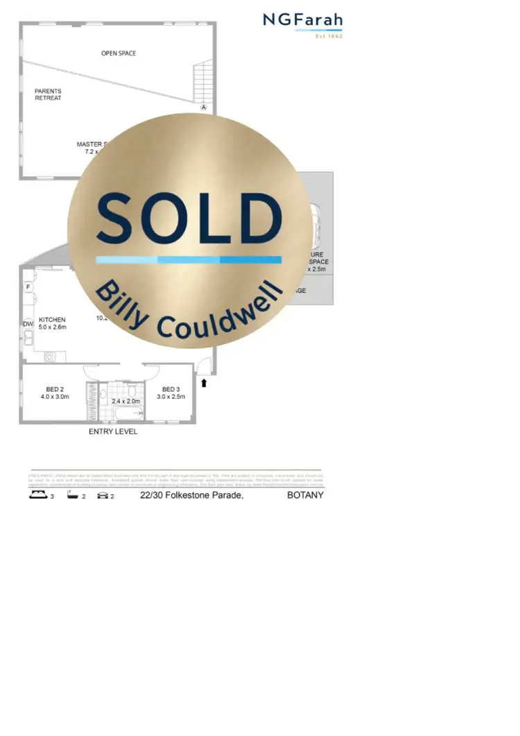 Floorplan of Homely apartment listing, 22/30 Folkestone Parade, Botany NSW 2019