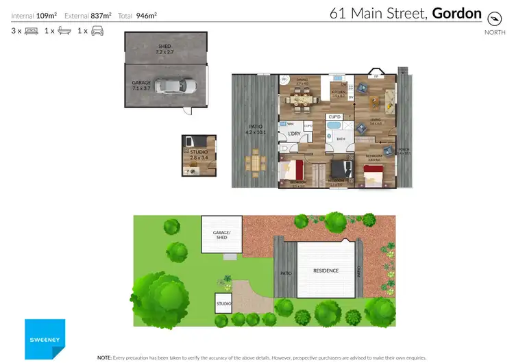 Floorplan of Homely house listing, 61 Main Street, Gordon VIC 3345