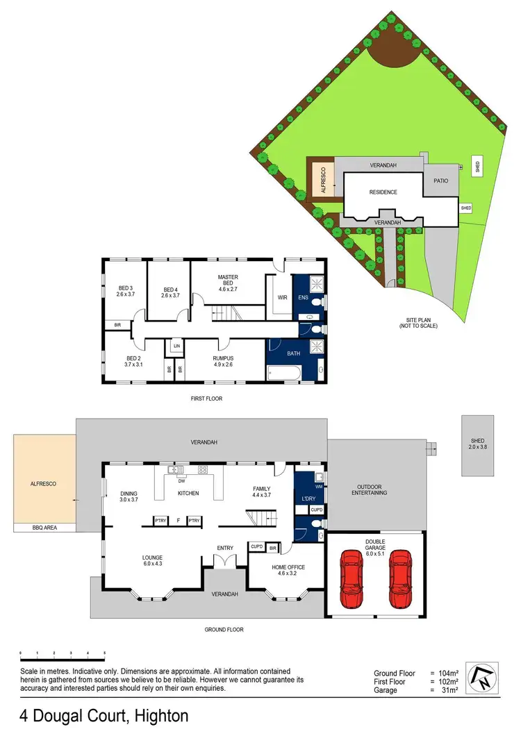Floorplan of Homely house listing, 4 Dougal Court, Highton VIC 3216