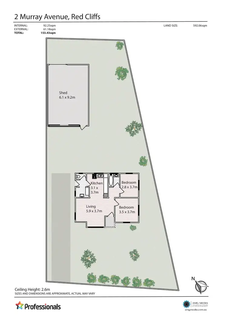 Floorplan of Homely house listing, 2 Murray Avenue, Red Cliffs VIC 3496