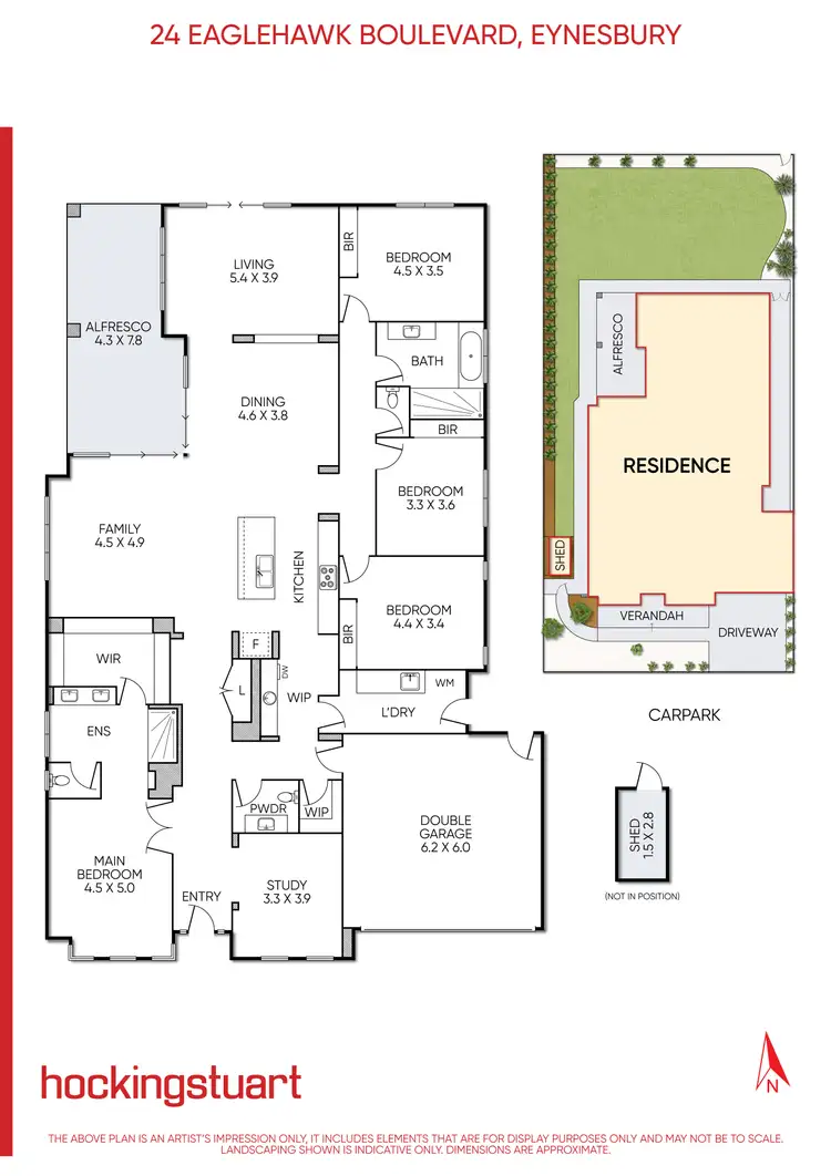 Floorplan of Homely house listing, 24 Eaglehawk Boulevard, Eynesbury VIC 3338
