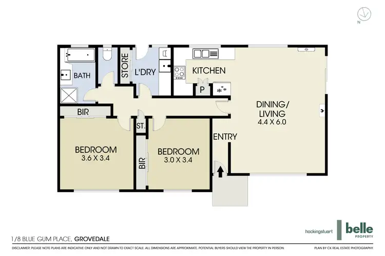 Floorplan of Homely unit listing, 1/8 Blue Gum Place, Grovedale VIC 3216