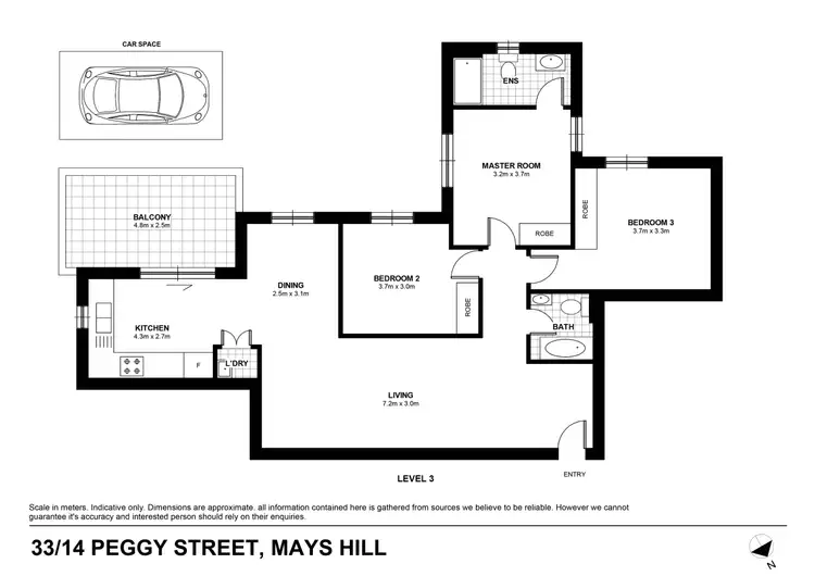Floorplan of Homely apartment listing, 33/14-18 Peggy Street, Mays Hill NSW 2145