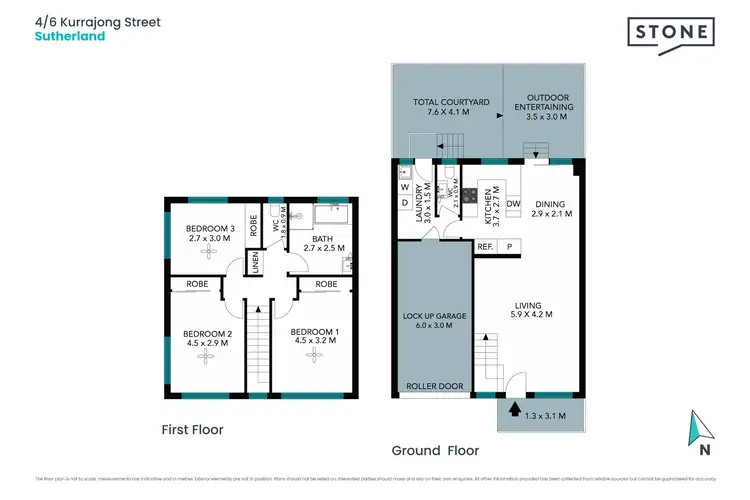 Floorplan of Homely townhouse listing, 4/6-8 Kurrajong Street, Sutherland NSW 2232