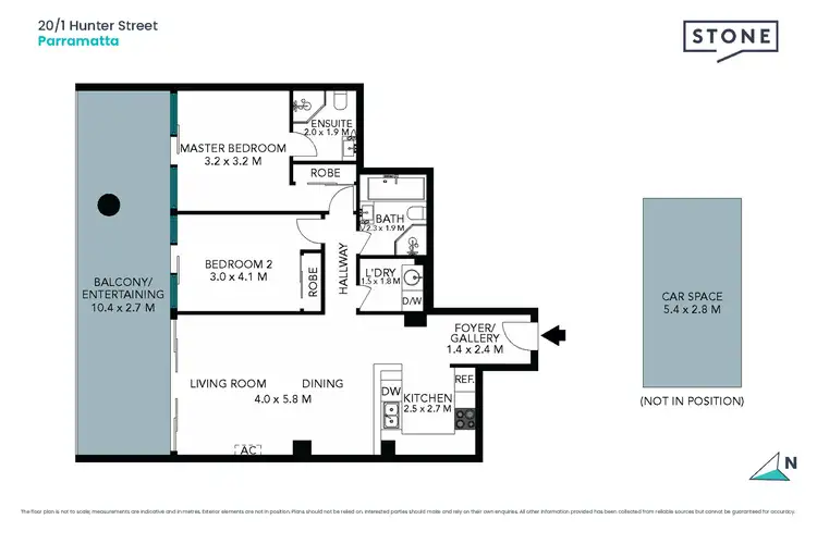 Floorplan of Homely apartment listing, 20/1 Hunter Street, Parramatta NSW 2150
