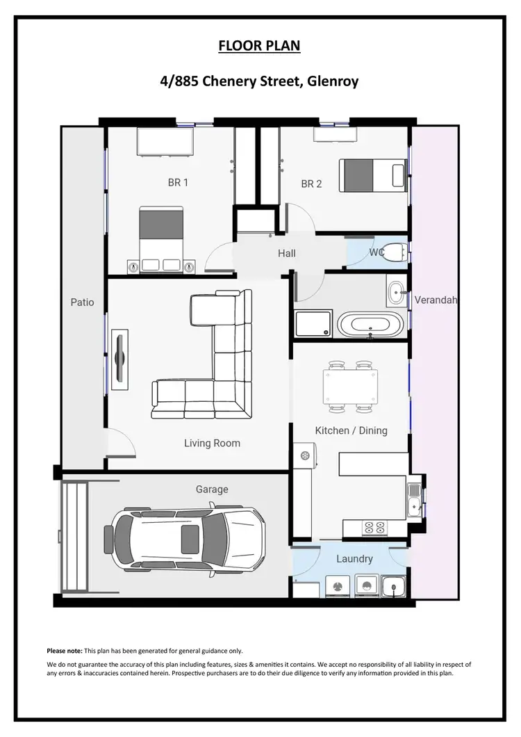 Floorplan of Homely apartment listing, 4/885 Chenery Street, Glenroy NSW 2640