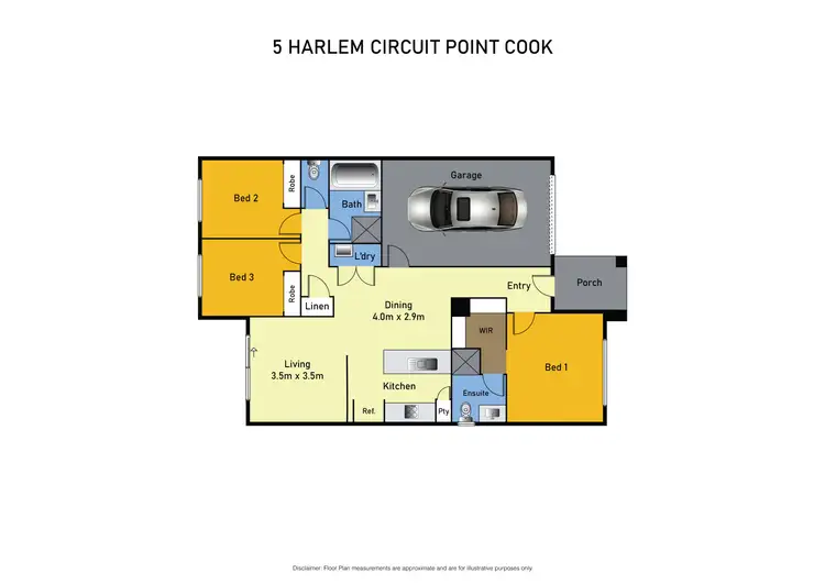 Floorplan of Homely house listing, 5 Harlem Circuit, Point Cook VIC 3030