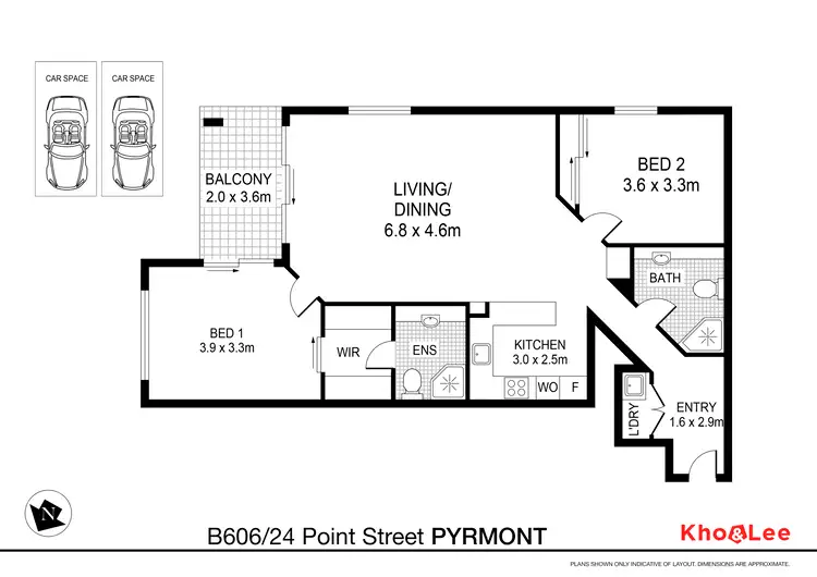 Floorplan of Homely apartment listing, B606/24 Point Street, Pyrmont NSW 2009