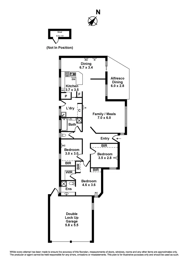 Floorplan of Homely unit listing, 1/10 McAlpine Court, Altona VIC 3018
