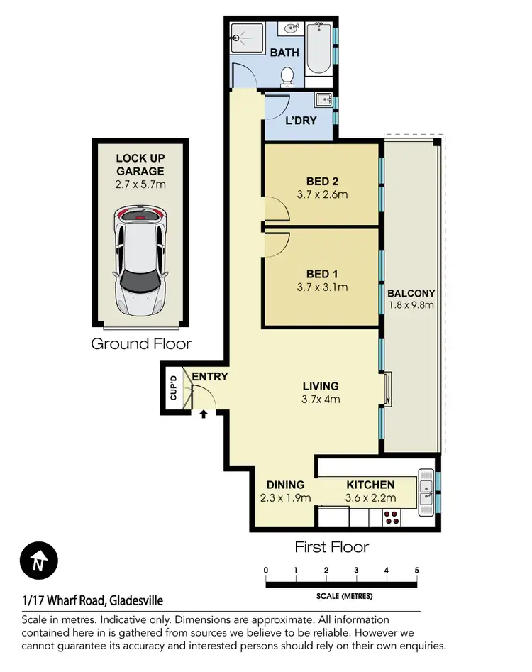 Floorplan of Homely apartment listing, 1/17 Wharf Road, Gladesville NSW 2111
