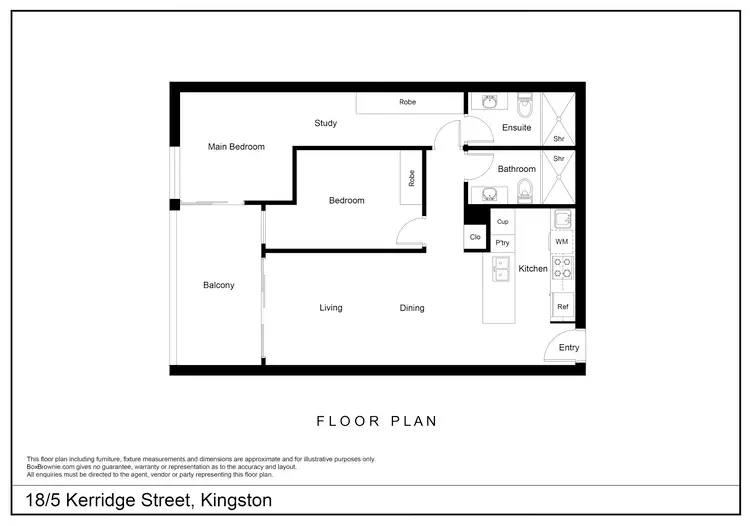 Floorplan of Homely apartment listing, 18/5 Kerridge Street, Kingston ACT 2604
