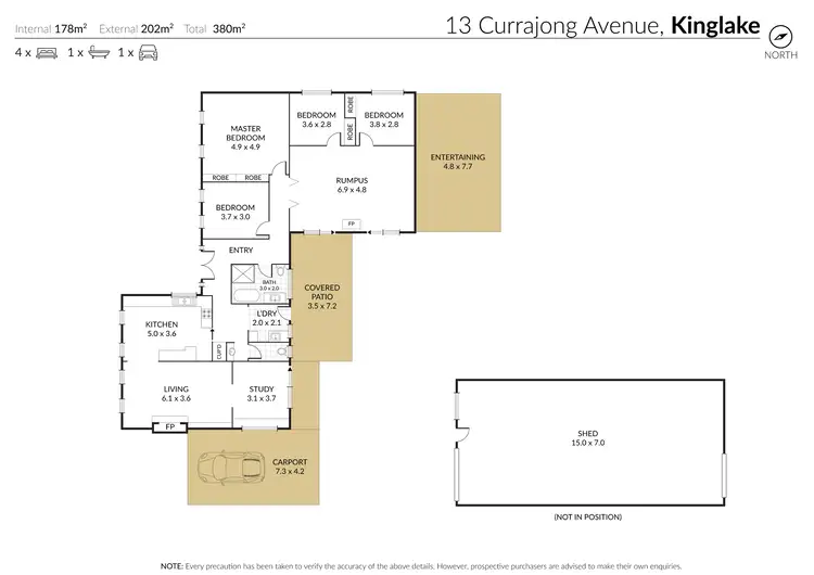 Floorplan of Homely house listing, 13 Currajong Avenue, Kinglake VIC 3763