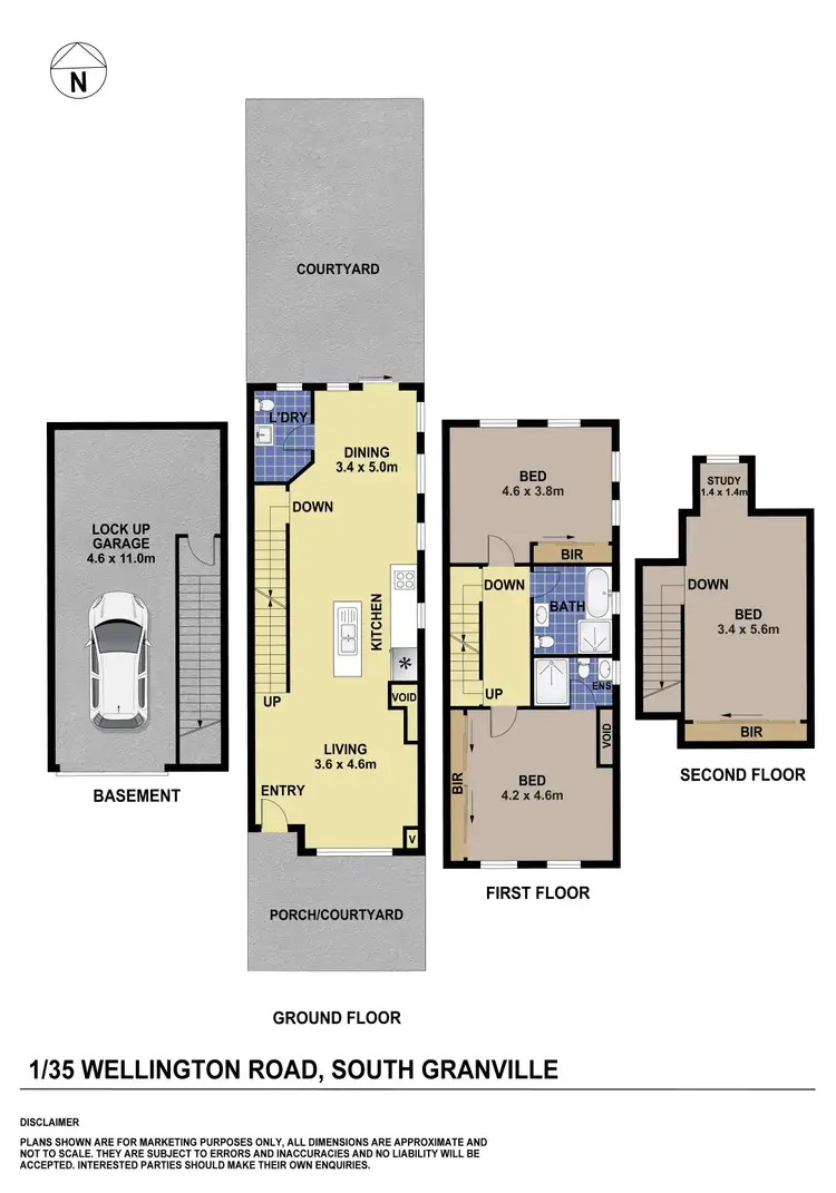 Floorplan of Homely townhouse listing, 1/35-37 Wellington Road, Granville NSW 2142