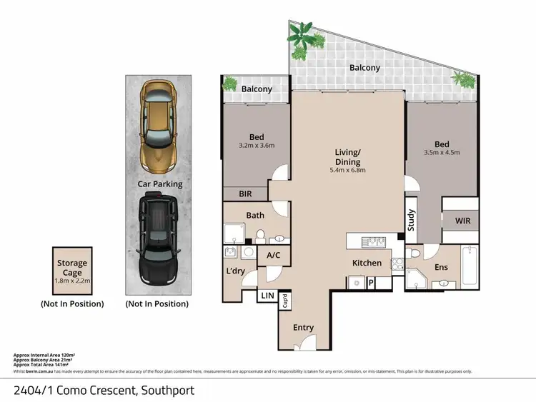 Floorplan of Homely apartment listing, 2404/1 Como Crescent, Southport QLD 4215