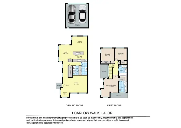 Floorplan of Homely townhouse listing, 1 Carlow Walk, Lalor VIC 3075