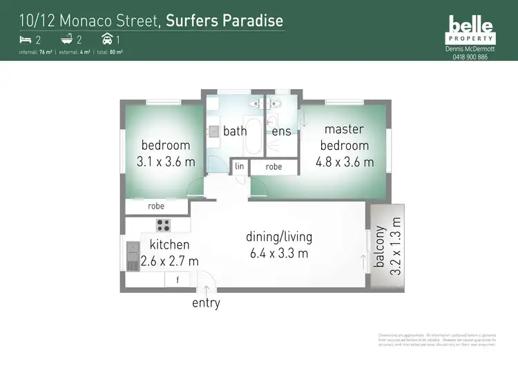Floorplan of Homely unit listing, 10/12-14 Monaco Street, Surfers Paradise QLD 4217