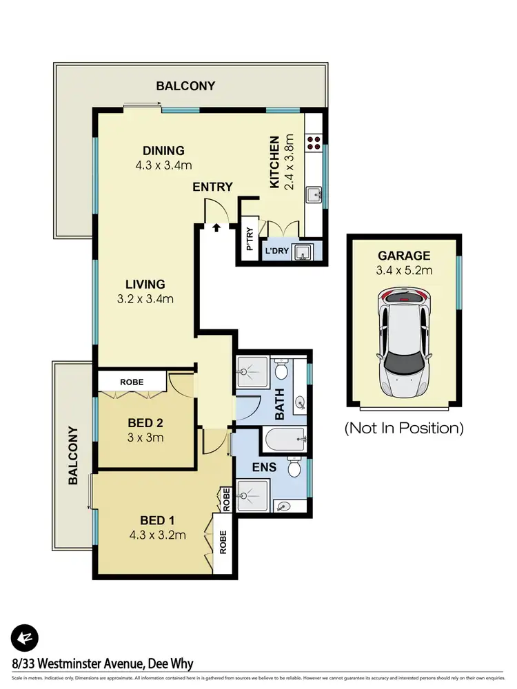 Floorplan of Homely apartment listing, 8/33 Westminster Avenue, Dee Why NSW 2099
