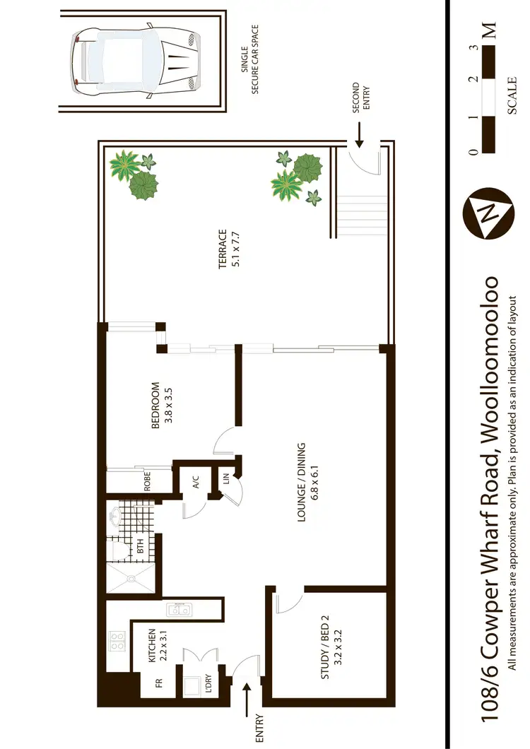 Floorplan of Homely apartment listing, 108/6E Cowper Wharf Roadway, Woolloomooloo NSW 2011