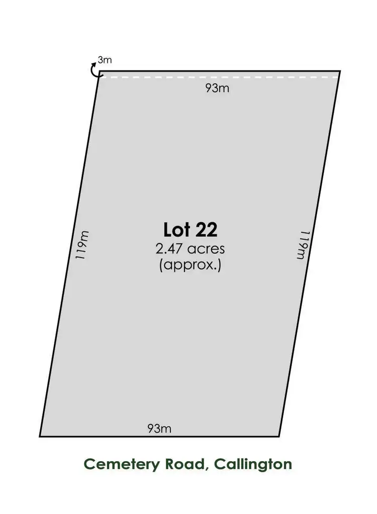 Floorplan of Homely land listing, Lot 22 Cemetery Road, Callington SA 5254